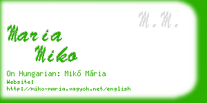 maria miko business card