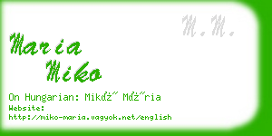 maria miko business card